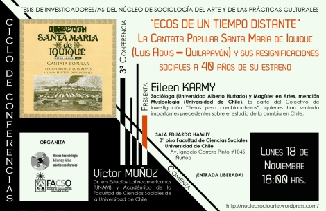 Conferencia Eileen Karmy_Nucleo de Sociologia del Arte FACSO
